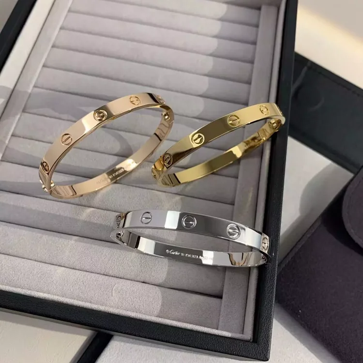 Cartier Love Bracelet 18K Gold and Stainless Steel Jewelry for Women Men