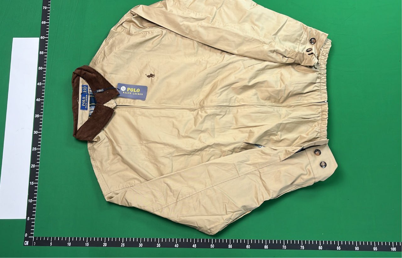 Ralph Lauren Men's Beige Polo Jacket with Zip Closure