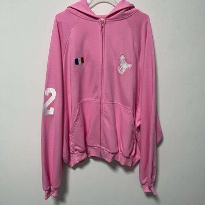 Pink Hoodie with Silver