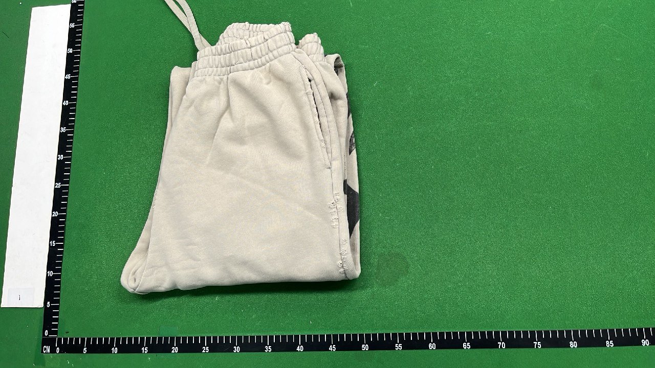  Balenciaga Cream Hoodie and Pants Set with Abstract Print 