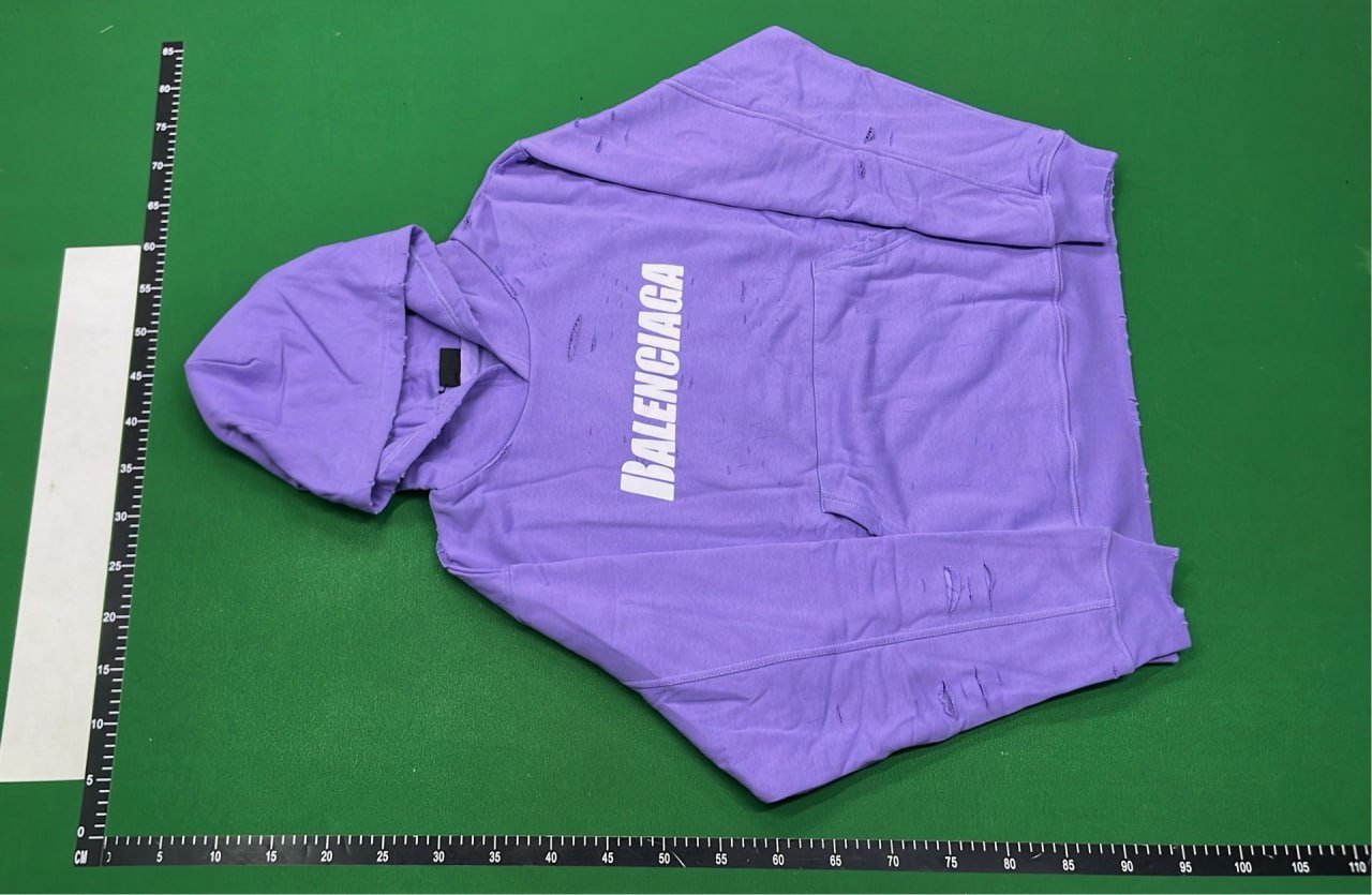 Green Distressed Hoodie 