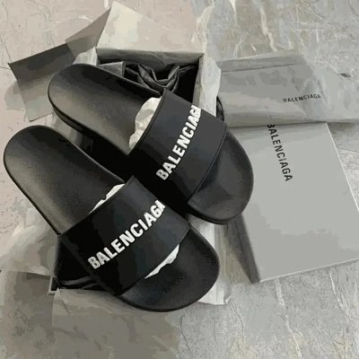 Balenciaga Logo Slide Sandals 