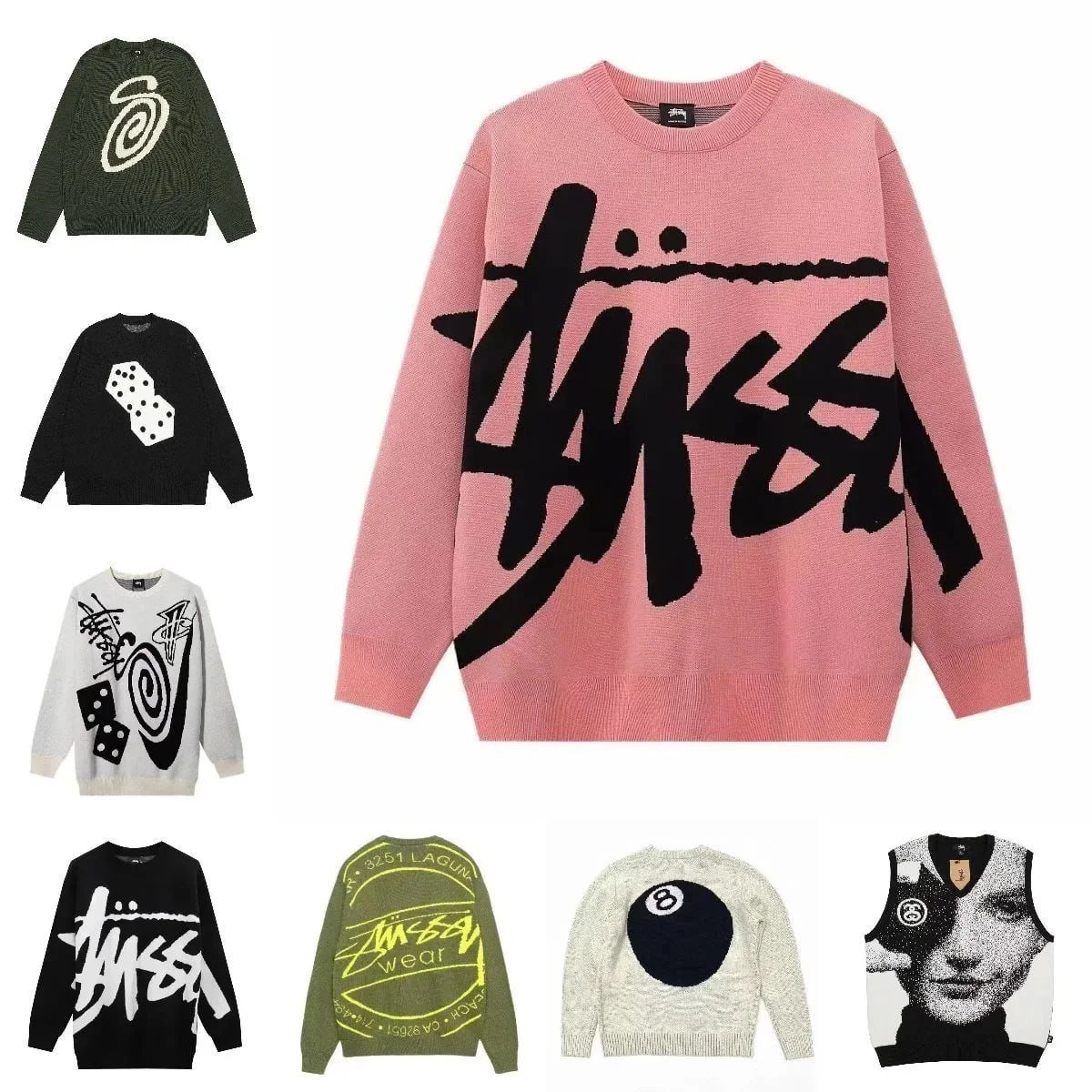 Stussy Stock Script Sweater