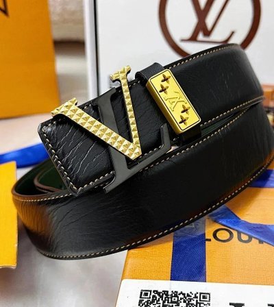 Louis Vuitton LV Gucci Hermès Prada Business Men's Leather Belt 
