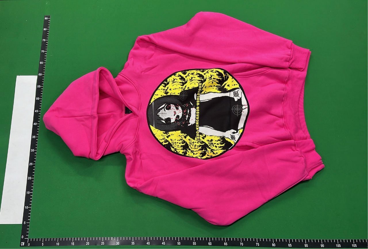 Men's Pink Hoodie with Graphic Print - UrbanVibe