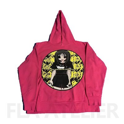 Men's Pink Hoodie with Graphic Print - UrbanVibe
