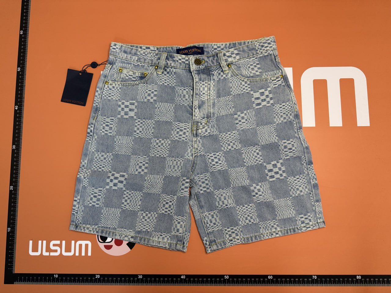Louis vuitton denim suit&Denim shorts